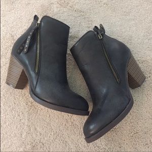 Justfab booties dark gray